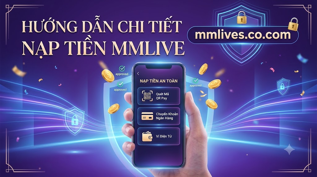 Banner hướng dẫn chi tiết các phương thức nạp tiền an toàn vào ứng dụng MMLive, hình ảnh chính thức từ website invglobal.io.