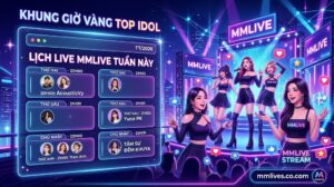 Lịch live MMLive tuần này cập nhật chi tiết khung giờ vàng livestream của các Top Idol.